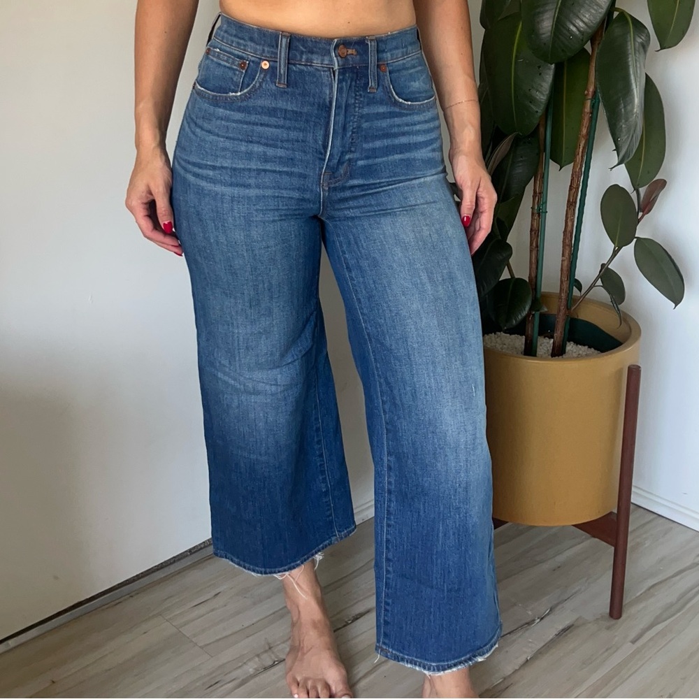 Madewell Wide Leg Crop High Rise Jeans